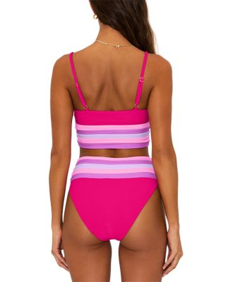 Millie Color Blocked High Waist Bikini Bottom