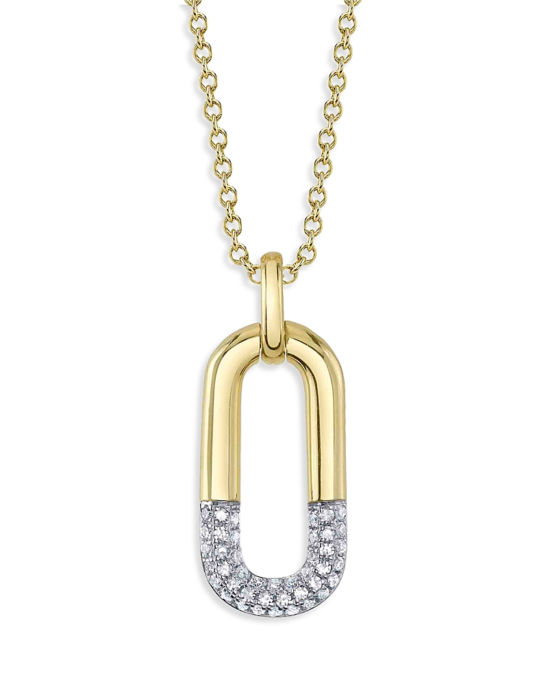 Shop Shy Creation 14k Gold Kate Diamond Link Pendant Necklace, 15-18