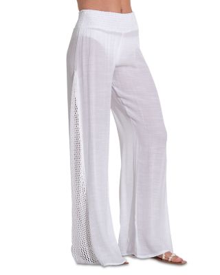 Tie Front Crocheted Top & Pull On Pants