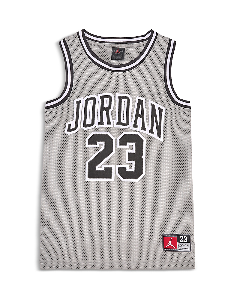 Jordan 23 Jersey - Big Kid In Medium Grey