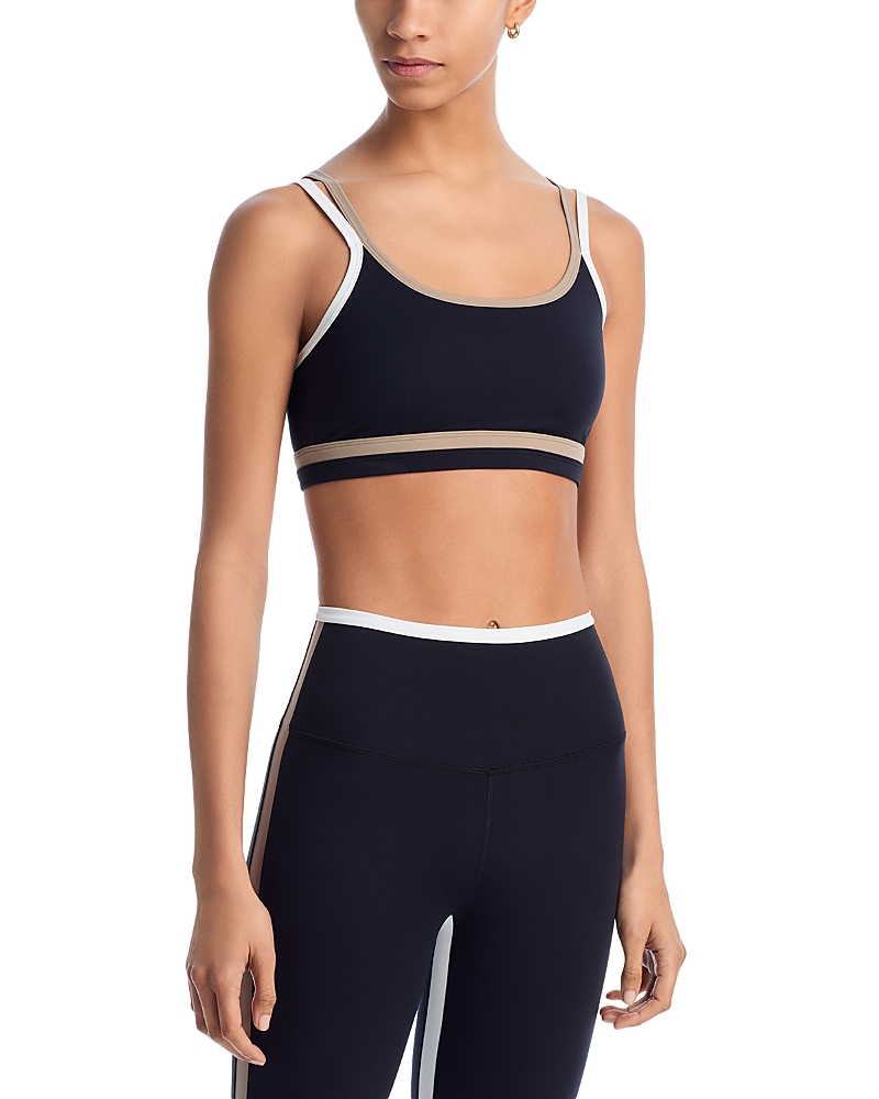 Splits59 Eva Rigor Double-strap Sports Bra In Black/latte