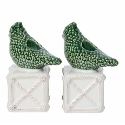 Berry &amp; Thread Bird Topiary Candlesticks, Set of 2