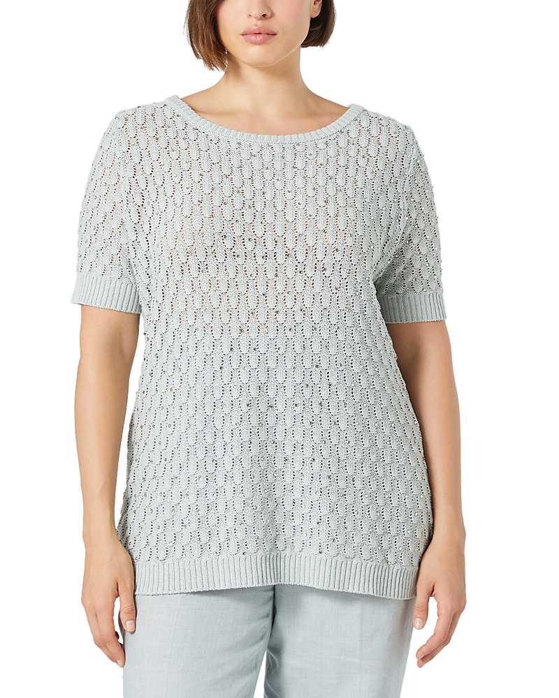 Shop Marina Rinaldi 2a Uscita Nerone Sweater In Sage Green