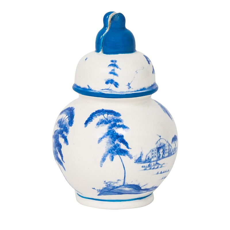 Juliska Country Estate Winter Frolic Set Of 4 Place Card Holders In Delft Blue