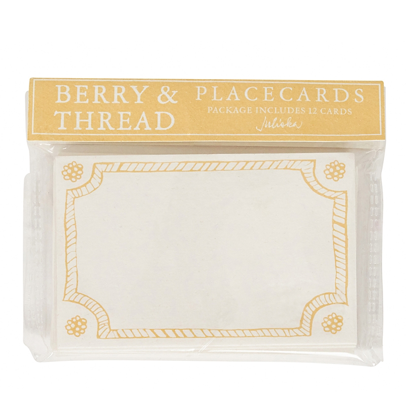 Juliska Berry & Thread Place Cards, Set Of 12 In Daffodil