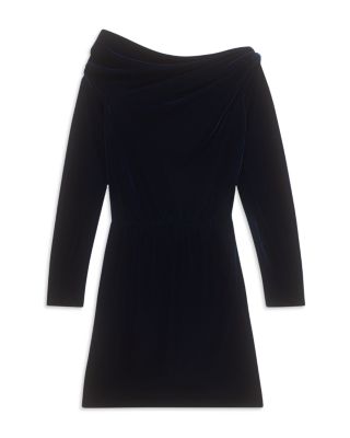 Asymmetric Neck Off Shoulder Dress