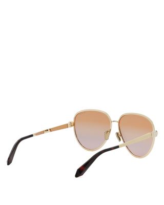 Serpenti Forever Pilot Metal Sunglasses, 59mm