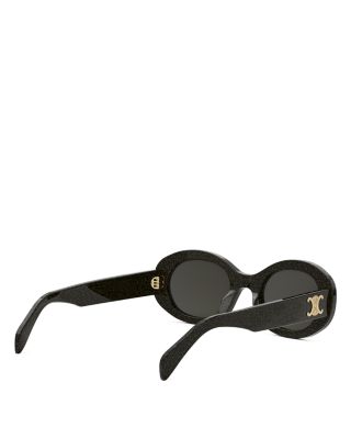 Glitter Triomphe Oval Sunglasses, 52mm
