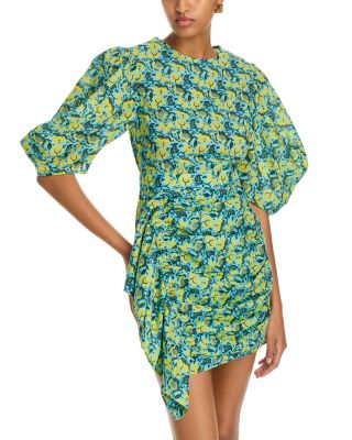 RHODE - Pia Floral Print Cotton Mini Dress