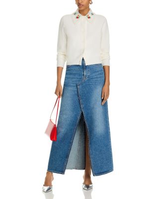 Embroidered Collar Cardigan