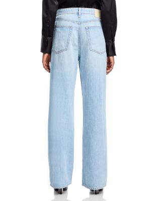 Logan Featherweight Mid Rise Wide Leg Jeans in Greenport