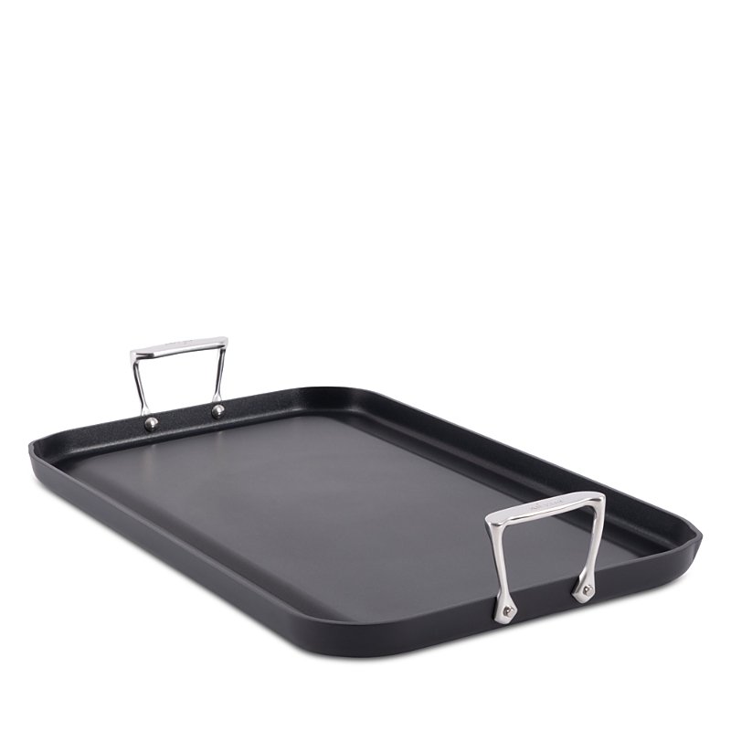 All-clad Ha-1 Expert Hard Anodized Nonstick Double-burner Griddle In Black