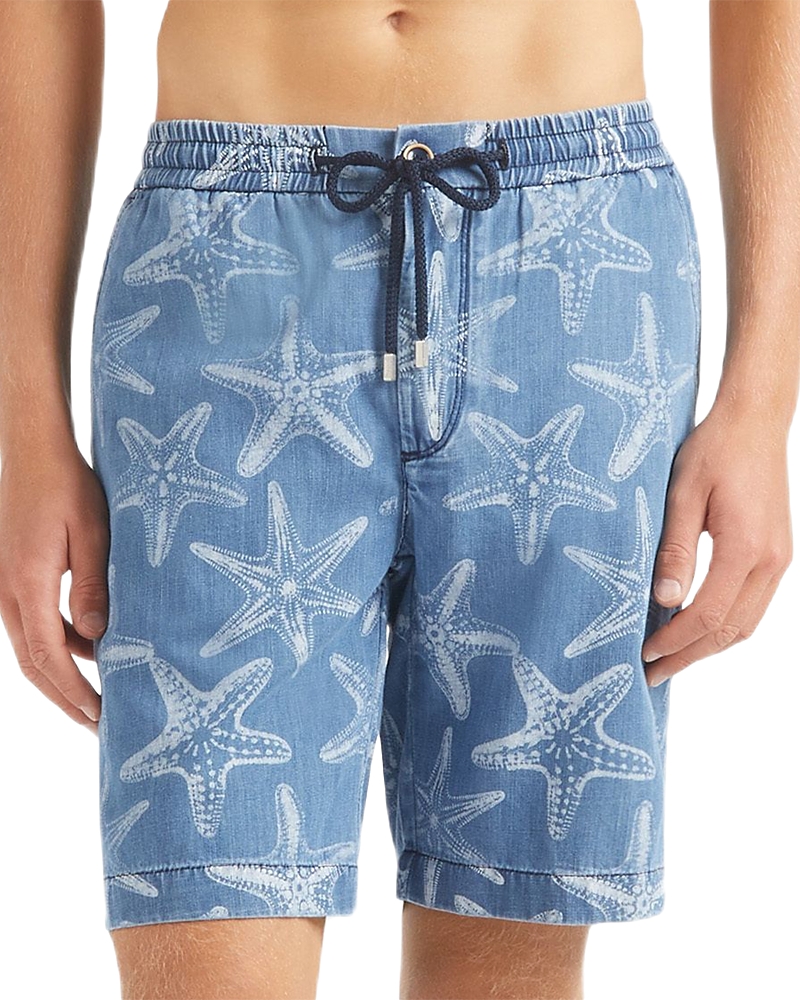Vilebrequin Starfish Light Printed Denim Bermuda Shorts