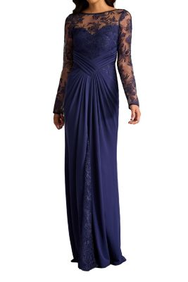 Ravina Embroidered Illusion Gown