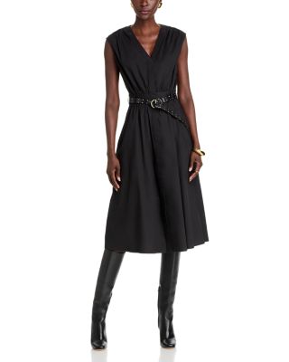 Michael Kors - Poplin Belted Midi Dress