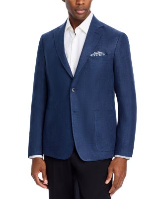 Delave Linen Hopsack Regular Fit Unstructured Sport Coat - Exclusive