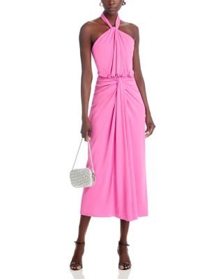 Kaily Twist Halter Midi Dress