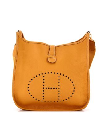 Pre-Owned HERMÈS - Pre-Owned HERMES Pre-Owned Hermes GM Evelyne Bag Gen I Fjord