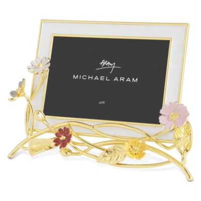 Wildflowers Enameled White Photo Frame, 4&amp;quot; x 6&amp;quot;