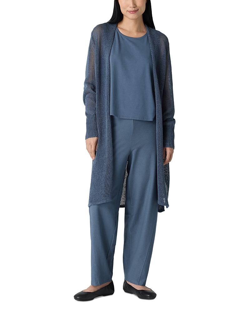 Eileen Fisher Linen Cotton Cord Long Cardigan Sweater
