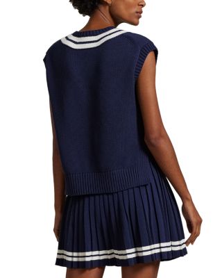 Cotton Blend Cricket Sweater Vest