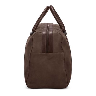 Compact Leather Weekender Bag