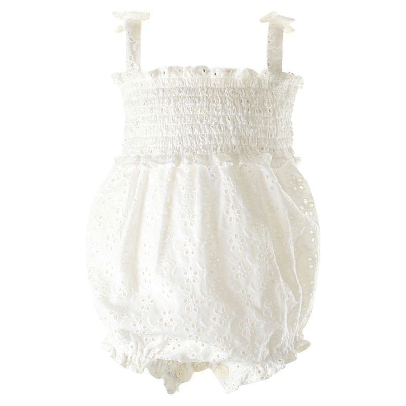 RACHEL RILEY EYELET RUCHED BUBBLE - BABY