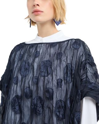 Crinkle Short Sleeve Polka Dot Shirt