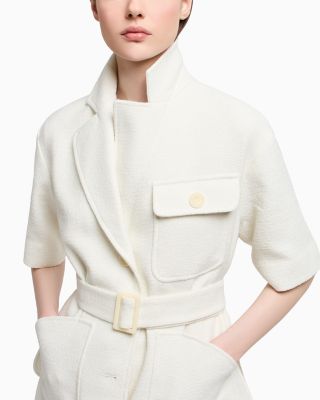 Belted Boucl&eacute; Blazer