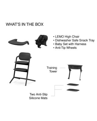 LEMO 3-in-1 High Chair + Training Tower 