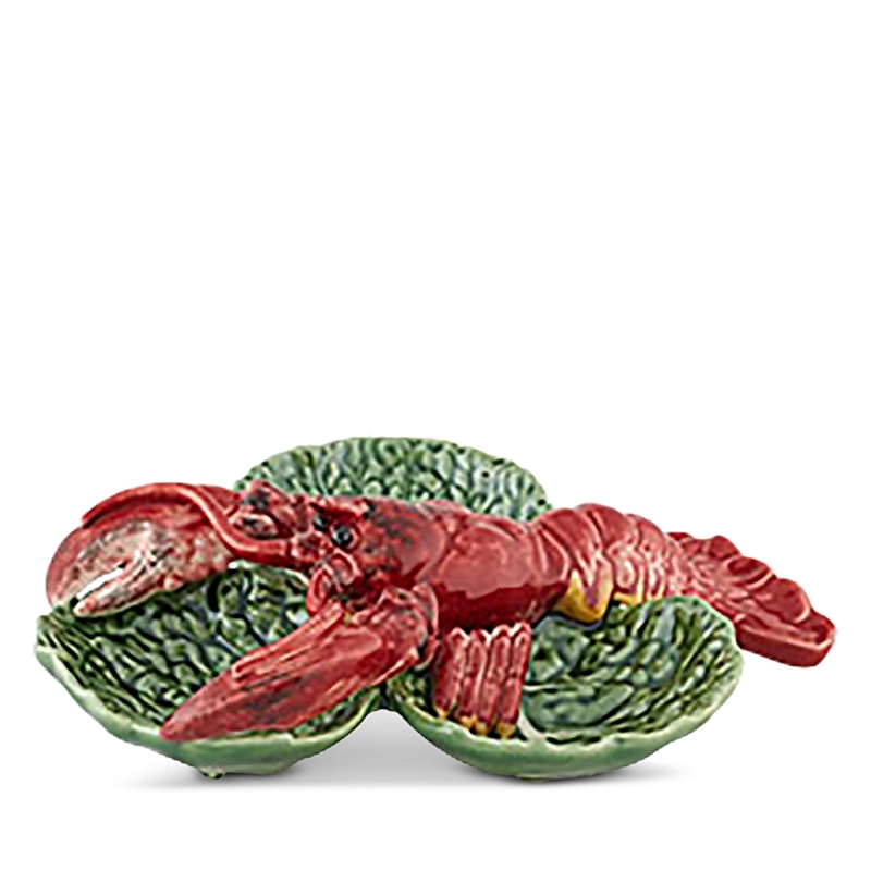Bordallo Pinheiro Bordallo Pinhero Cabbage With Lobsters Small Appetizer Plate In Green