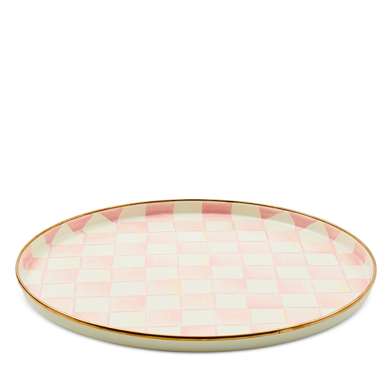 Mackenzie-childs Rosy Check Round Tray