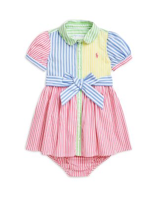 Ralph Lauren - Girls' Striped Cotton Fun Shirt Dress & Bloomer - Baby