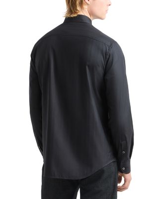 Wave Jacquard Textured Regular Fit Button Down Shirt 