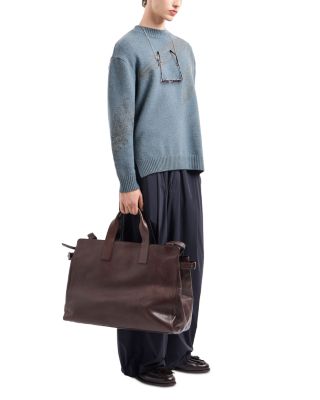 Plain Knit Embroidered Dragonfly Pullover Crewneck Sweater