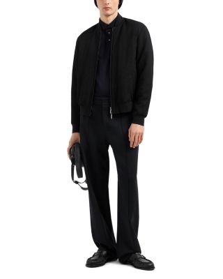 Textured Jacquard Basketweave Polo Shirt 