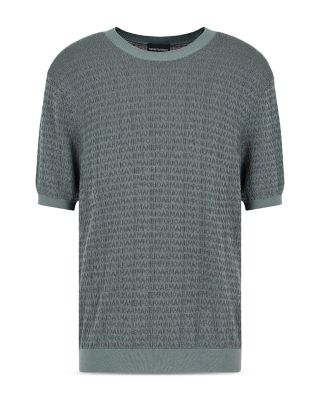 Stitched Logo Short Sleeve Sweater  