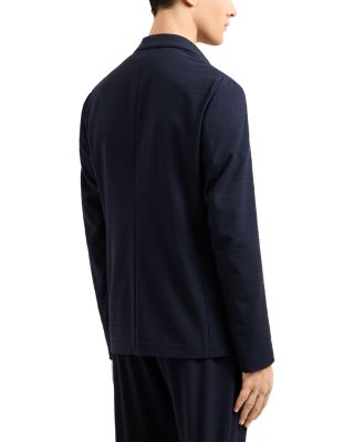 Regular Fit Seeksucker Single Breasted Blazer