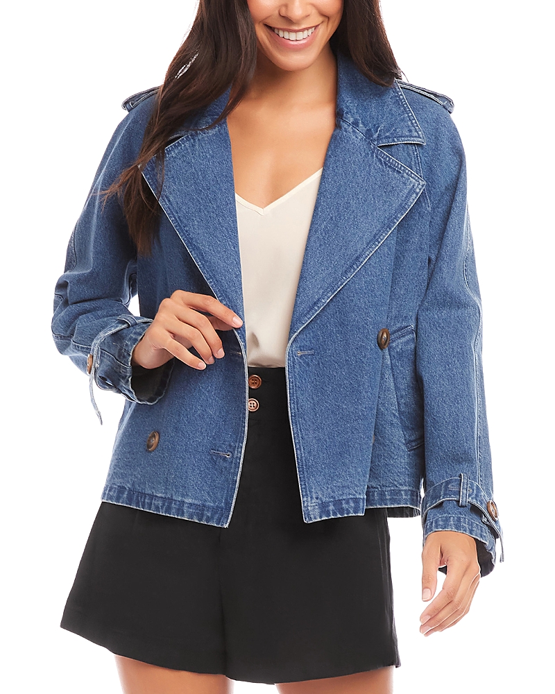 Fifteen Twenty Chelsea Cropped Denim Trench Jacket