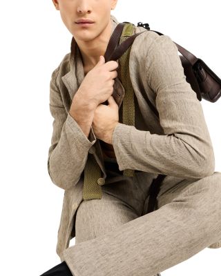 Regular Fit Asymmetric Linen Blazer