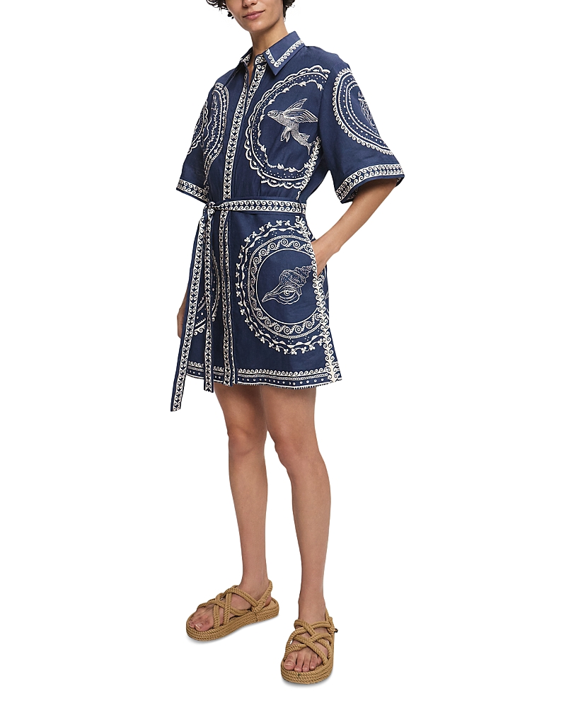 Alemais Oceane Linen Mini Dress