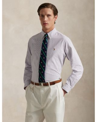 Classic Fit Striped Oxford Shirt