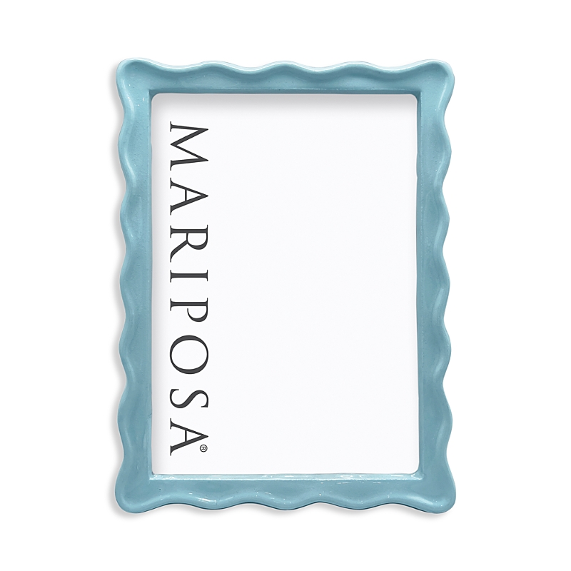 Mariposa Wavy Picture Frame In Aqua