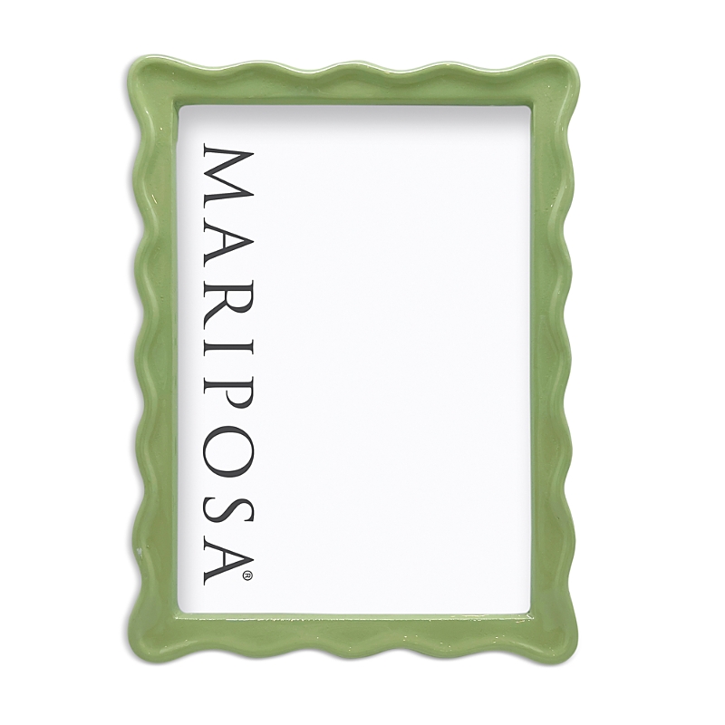 Mariposa Wavy Enamel Frame, 5" X 7" In Green