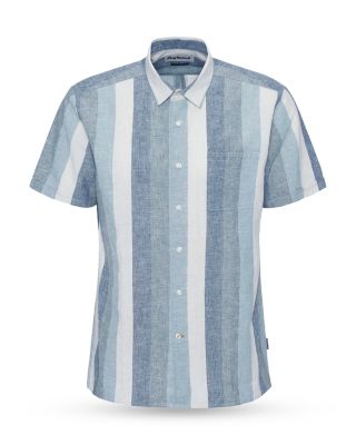 Portwell Regular Fit Linen Blend Short Sleeve Shirt