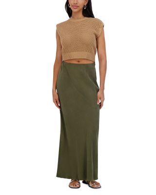 Brushed Straight Skirt