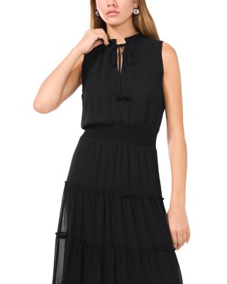 Sleeveless Tie Neck Maxi Dress