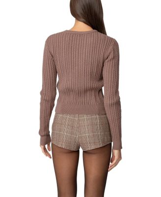 Beverly Bow Cable Knit Sweater