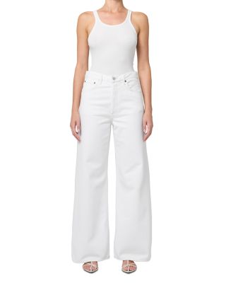 Dame High Rise Wide Leg Jeans in Milkshake