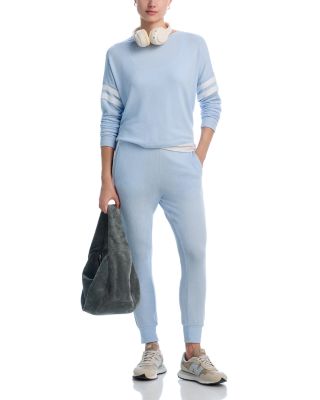 AQUA - Stripe Sleeve Knit Sweatshirt & Sweatpants - Exclusive